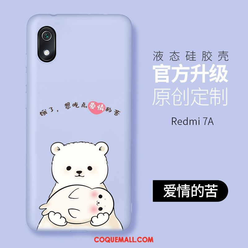 Étui Xiaomi Redmi 7a Téléphone Portable Rose Incassable, Coque Xiaomi Redmi 7a Silicone Créatif Beige