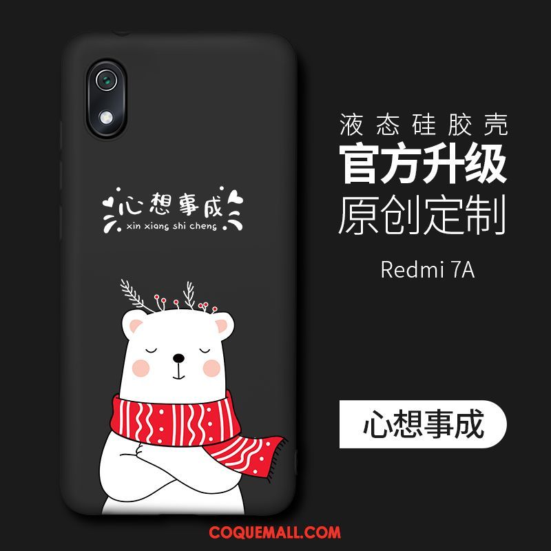 Étui Xiaomi Redmi 7a Téléphone Portable Rose Incassable, Coque Xiaomi Redmi 7a Silicone Créatif Beige