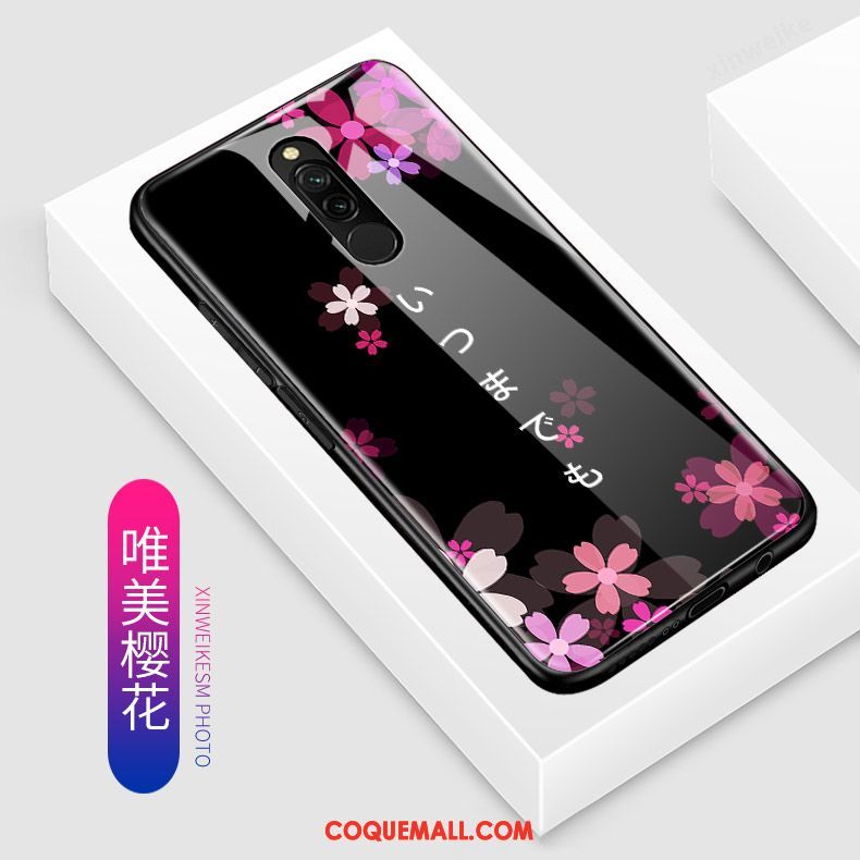 Étui Xiaomi Redmi 8 Bleu Incassable Dessin Animé, Coque Xiaomi Redmi 8 Tout Compris Petit Beige