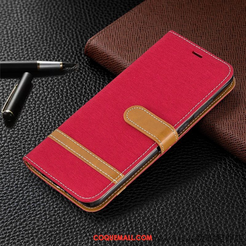 Étui Xiaomi Redmi 8 Business Incassable Téléphone Portable, Coque Xiaomi Redmi 8 Petit Rouge Beige