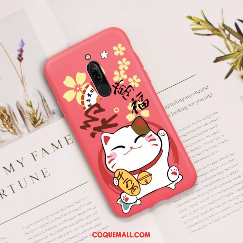 Étui Xiaomi Redmi 8 Dessin Animé Téléphone Portable Amoureux, Coque Xiaomi Redmi 8 Richesse Silicone Beige