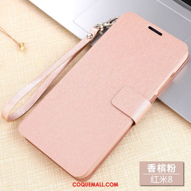 Étui Xiaomi Redmi 8 Délavé En Daim Clamshell Tendance, Coque Xiaomi Redmi 8 Tout Compris Bleu Beige