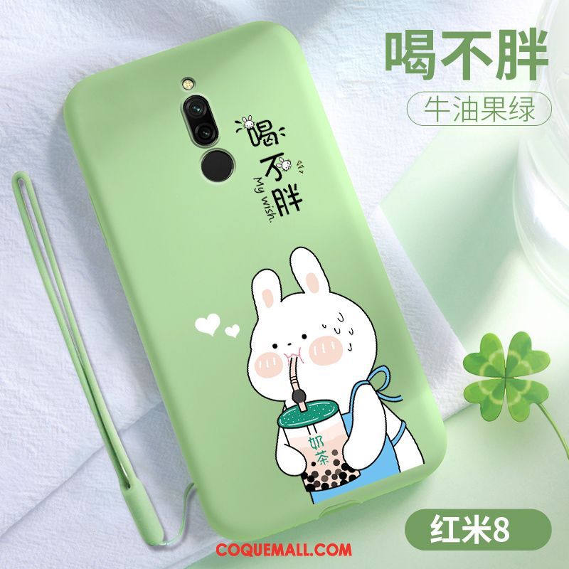 Étui Xiaomi Redmi 8 Fluide Doux Charmant Tempérer, Coque Xiaomi Redmi 8 Rouge Téléphone Portable Beige