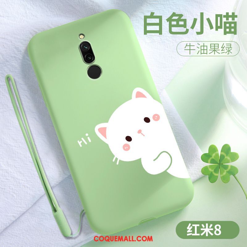 Étui Xiaomi Redmi 8 Fluide Doux Charmant Tempérer, Coque Xiaomi Redmi 8 Rouge Téléphone Portable Beige