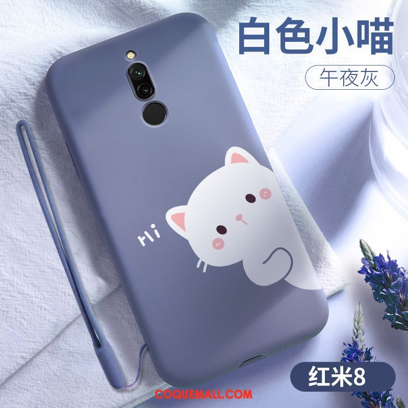 Étui Xiaomi Redmi 8 Fluide Doux Charmant Tempérer, Coque Xiaomi Redmi 8 Rouge Téléphone Portable Beige