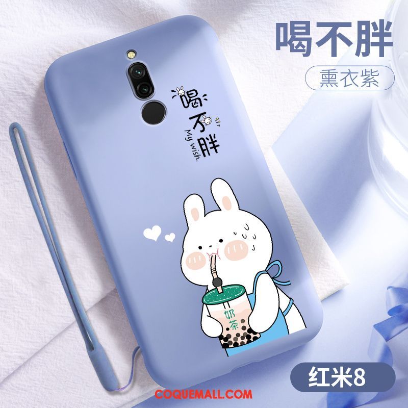 Étui Xiaomi Redmi 8 Fluide Doux Charmant Tempérer, Coque Xiaomi Redmi 8 Rouge Téléphone Portable Beige