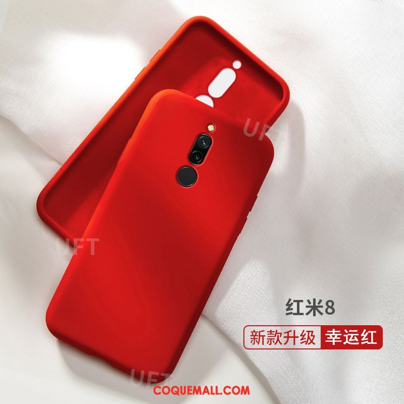 Étui Xiaomi Redmi 8 Net Rouge Téléphone Portable Silicone, Coque Xiaomi Redmi 8 Bleu Incassable Beige