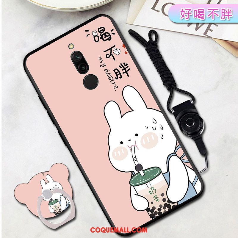 Étui Xiaomi Redmi 8 Noir Incassable Rouge, Coque Xiaomi Redmi 8 Téléphone Portable Membrane Beige