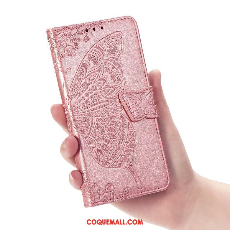 Étui Xiaomi Redmi 8 Petit Rouge Gris, Coque Xiaomi Redmi 8 Fluide Doux Fleur Beige