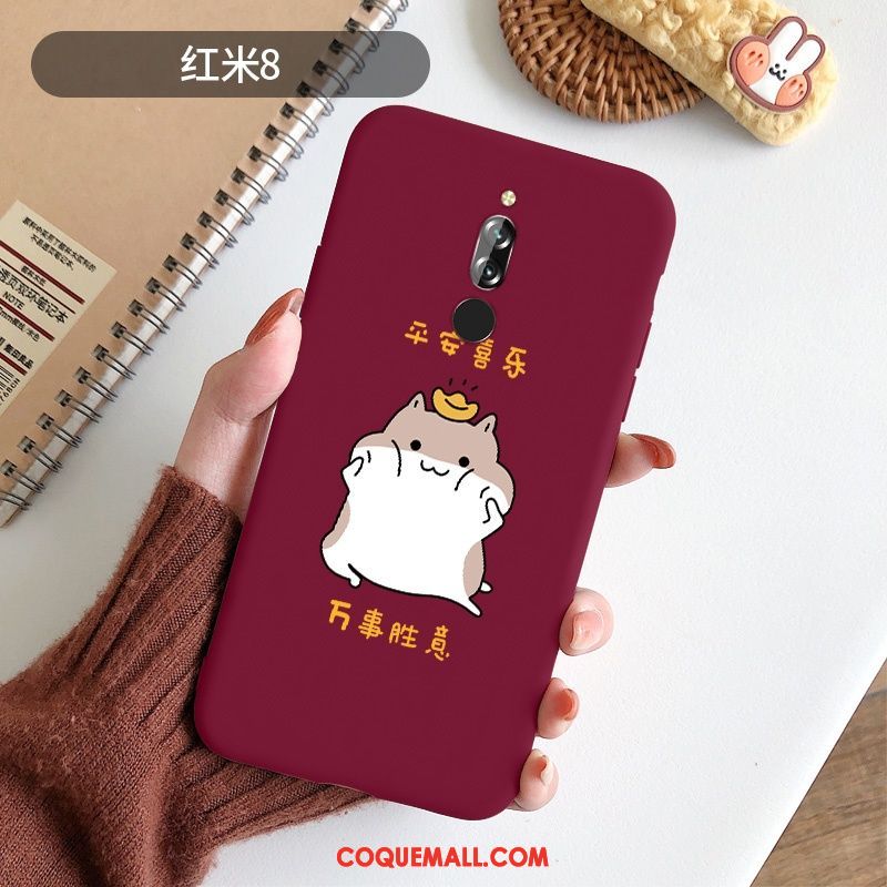 Étui Xiaomi Redmi 8 Petit Téléphone Portable Incassable, Coque Xiaomi Redmi 8 Tout Compris Fluide Doux Beige