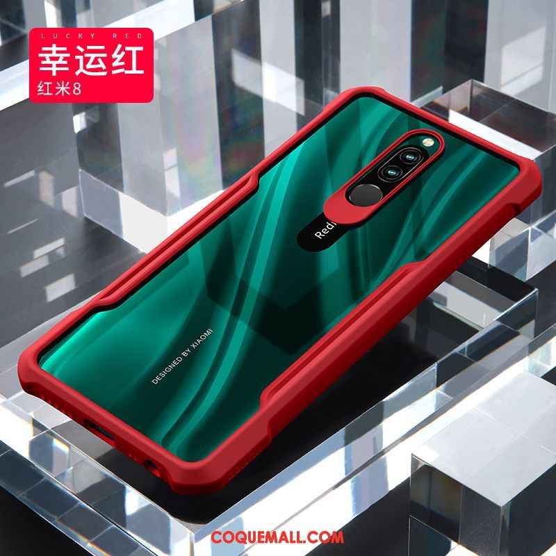 Étui Xiaomi Redmi 8 Rouge Incassable Tout Compris, Coque Xiaomi Redmi 8 Charmant Personnalisé Beige