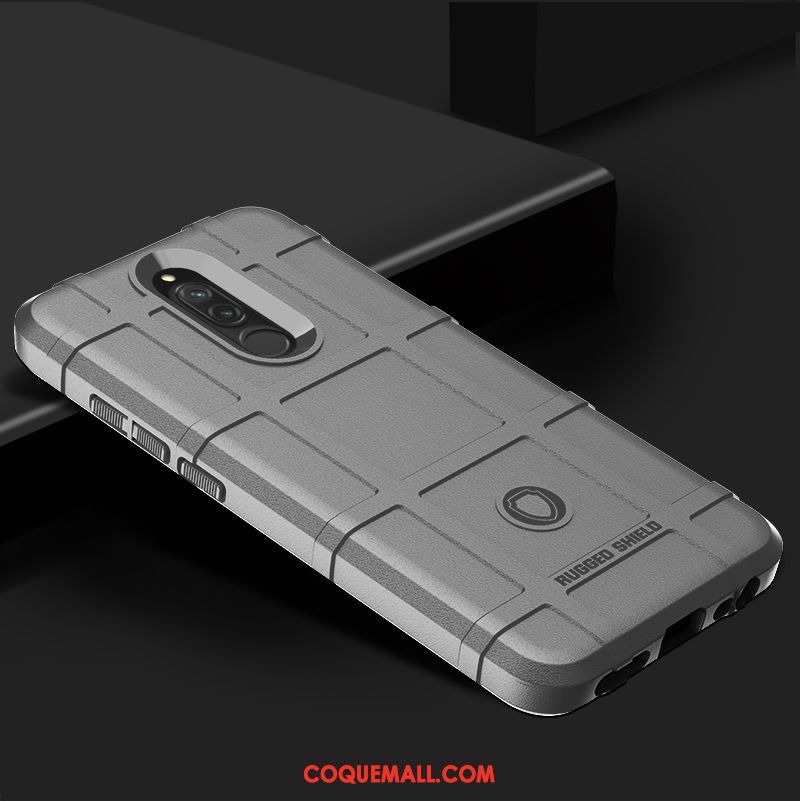 Étui Xiaomi Redmi 8 Téléphone Portable Créatif Épaissir, Coque Xiaomi Redmi 8 Incassable Délavé En Daim Beige