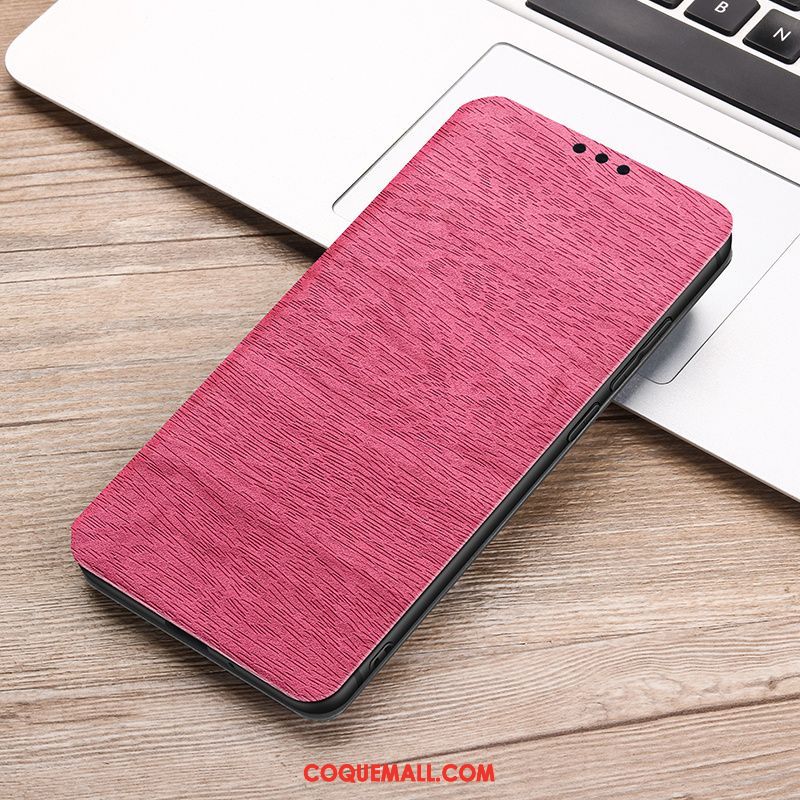 Étui Xiaomi Redmi 8 Téléphone Portable Rouge Bleu, Coque Xiaomi Redmi 8 En Cuir Beige