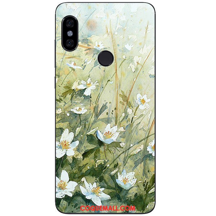 Étui Xiaomi Redmi Note 5 Art Rouge Peinture À L'huile, Coque Xiaomi Redmi Note 5 Silicone Protection Beige