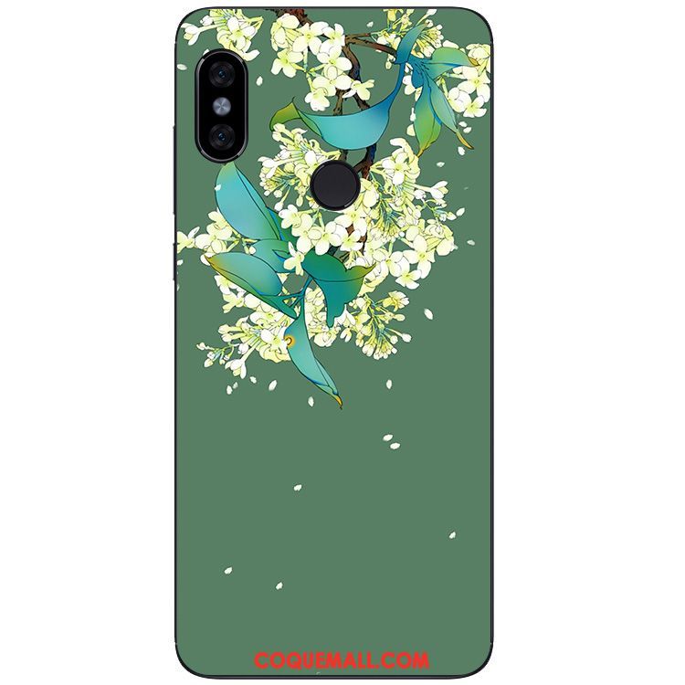 Étui Xiaomi Redmi Note 5 Art Rouge Peinture À L'huile, Coque Xiaomi Redmi Note 5 Silicone Protection Beige