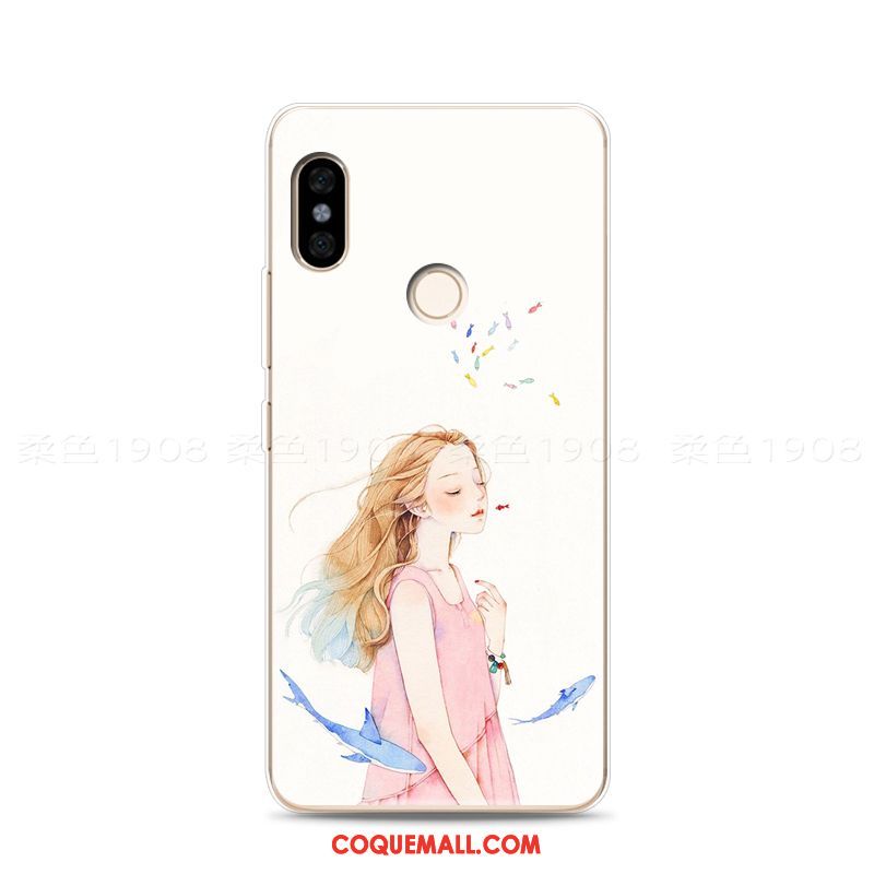 Étui Xiaomi Redmi Note 5 Blanc Frais Petit, Coque Xiaomi Redmi Note 5 Tout Compris Téléphone Portable Beige