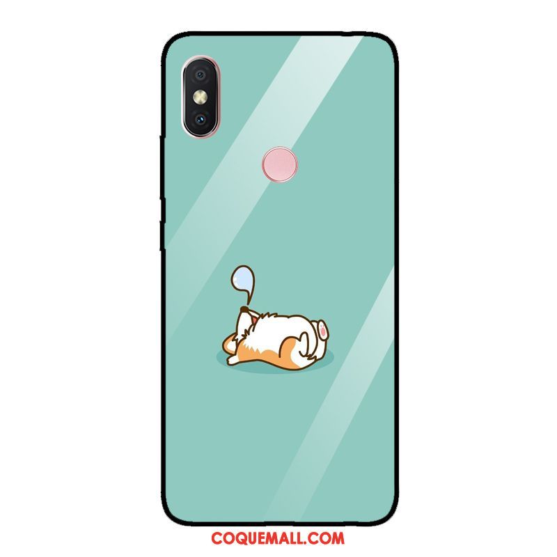 Étui Xiaomi Redmi Note 5 Chiens Rouge Mignonne, Coque Xiaomi Redmi Note 5 Verre Trempé Drôle Beige