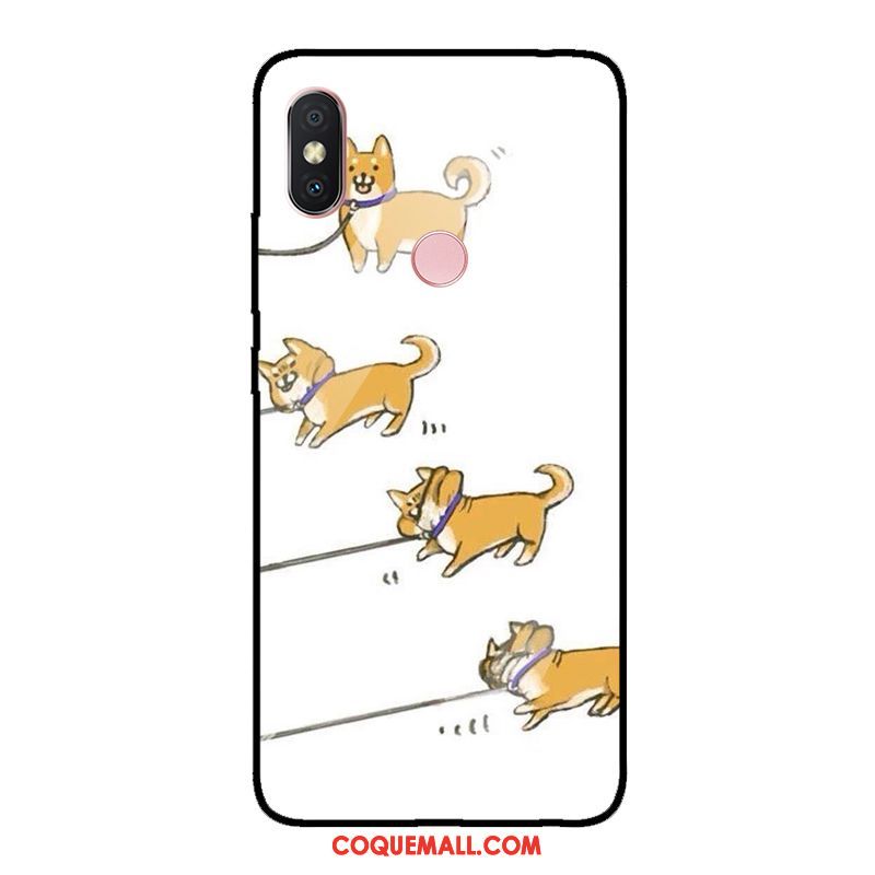 Étui Xiaomi Redmi Note 5 Chiens Rouge Mignonne, Coque Xiaomi Redmi Note 5 Verre Trempé Drôle Beige