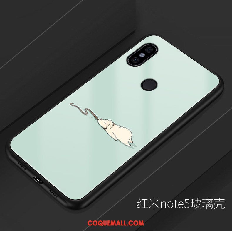 Étui Xiaomi Redmi Note 5 Dessin Animé Silicone Mignonne, Coque Xiaomi Redmi Note 5 Petit Vert Beige