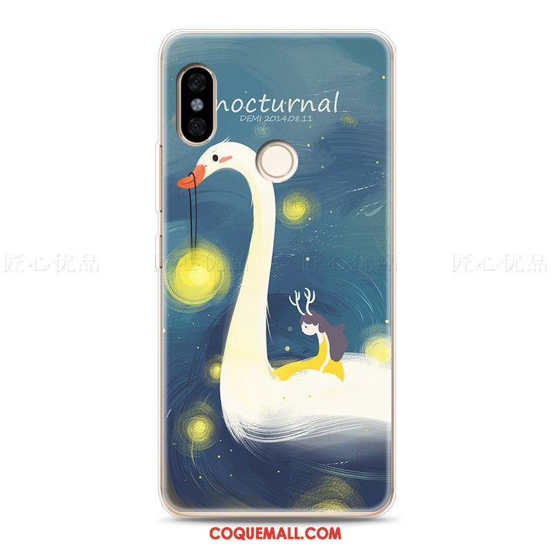 Étui Xiaomi Redmi Note 5 Frais Téléphone Portable Art, Coque Xiaomi Redmi Note 5 Bleu Petit Beige