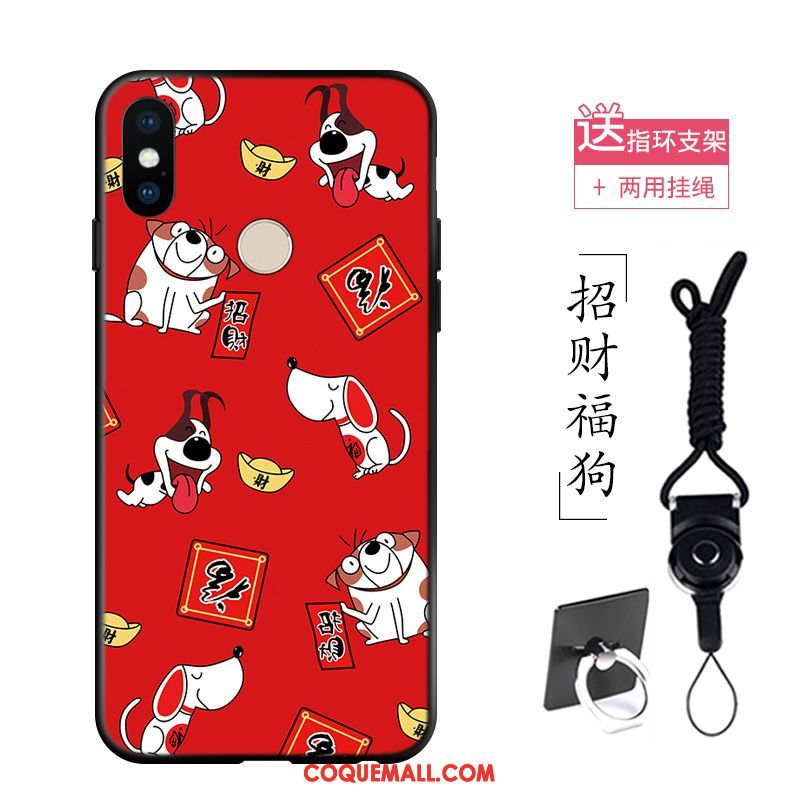 Étui Xiaomi Redmi Note 5 Grand Personnalité Rouge, Coque Xiaomi Redmi Note 5 Chiens Téléphone Portable Beige