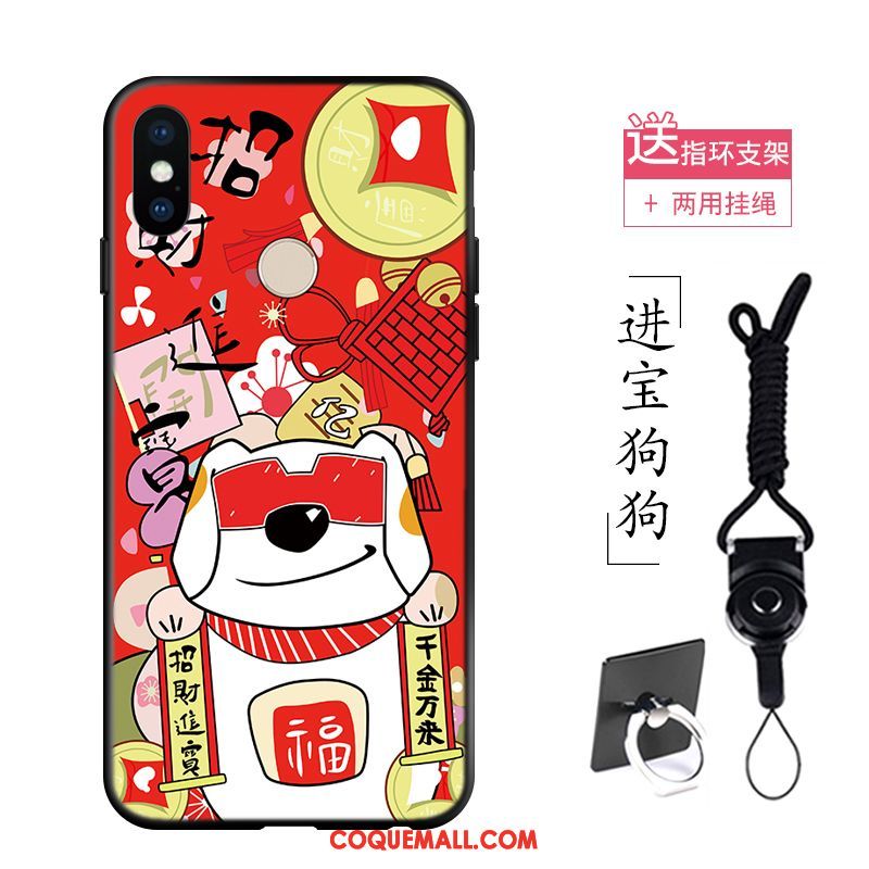 Étui Xiaomi Redmi Note 5 Grand Personnalité Rouge, Coque Xiaomi Redmi Note 5 Chiens Téléphone Portable Beige