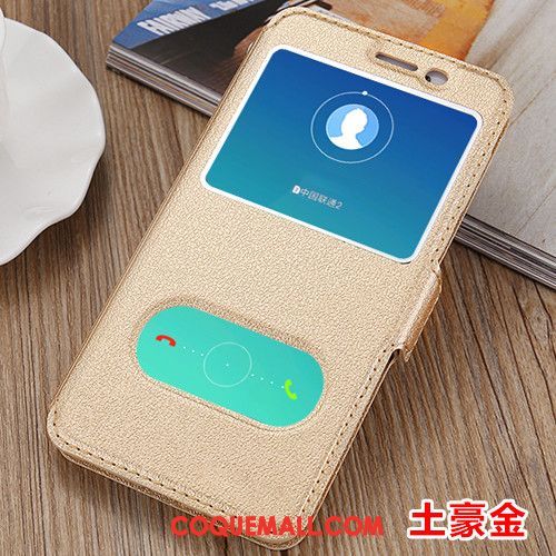 Étui Xiaomi Redmi Note 5 Ouvrir La Fenêtre Incassable Étui En Cuir, Coque Xiaomi Redmi Note 5 Téléphone Portable Rouge Beige