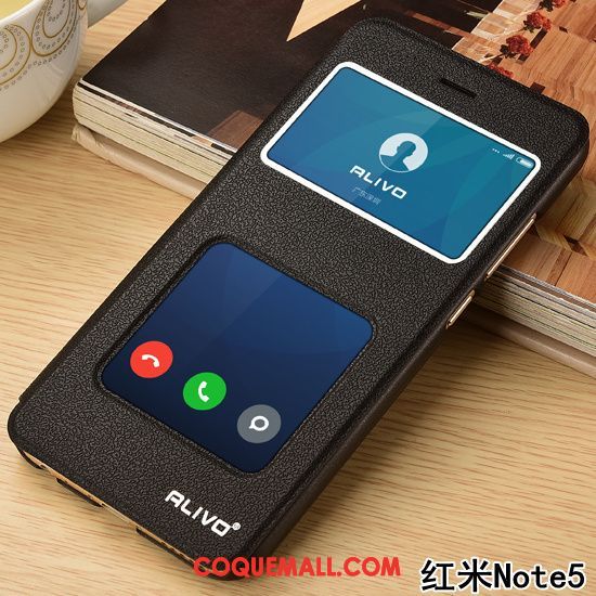Étui Xiaomi Redmi Note 5 Protection Foncé Petit, Coque Xiaomi Redmi Note 5 Téléphone Portable Clamshell Beige