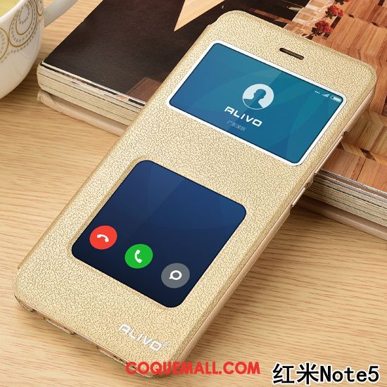 Étui Xiaomi Redmi Note 5 Protection Foncé Petit, Coque Xiaomi Redmi Note 5 Téléphone Portable Clamshell Beige