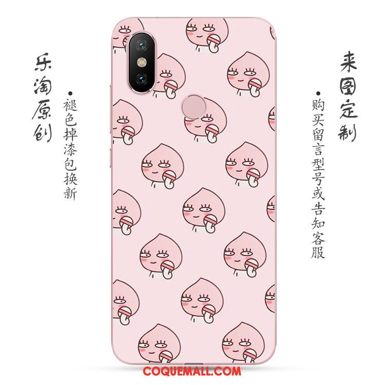 Étui Xiaomi Redmi Note 5 Rouge Petit Frais, Coque Xiaomi Redmi Note 5 Fluide Doux Rose Beige