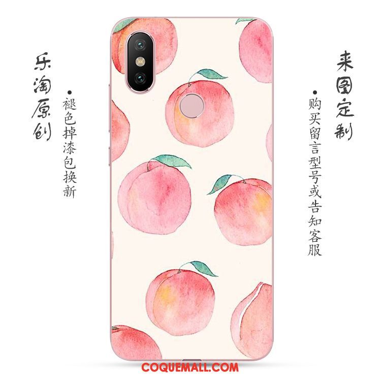 Étui Xiaomi Redmi Note 5 Rouge Petit Frais, Coque Xiaomi Redmi Note 5 Fluide Doux Rose Beige