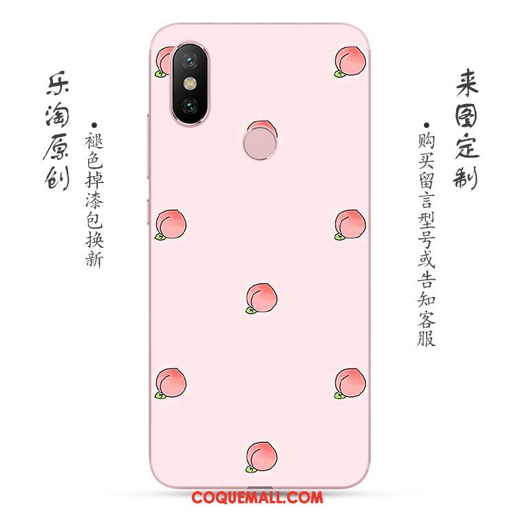 Étui Xiaomi Redmi Note 5 Rouge Petit Frais, Coque Xiaomi Redmi Note 5 Fluide Doux Rose Beige