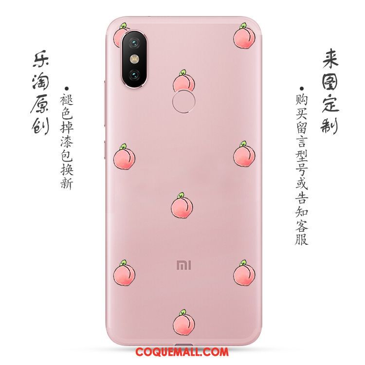 Étui Xiaomi Redmi Note 5 Rouge Petit Frais, Coque Xiaomi Redmi Note 5 Fluide Doux Rose Beige