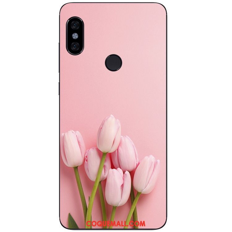 Étui Xiaomi Redmi Note 5 Silicone Téléphone Portable Fleurs, Coque Xiaomi Redmi Note 5 Noir Petit Beige