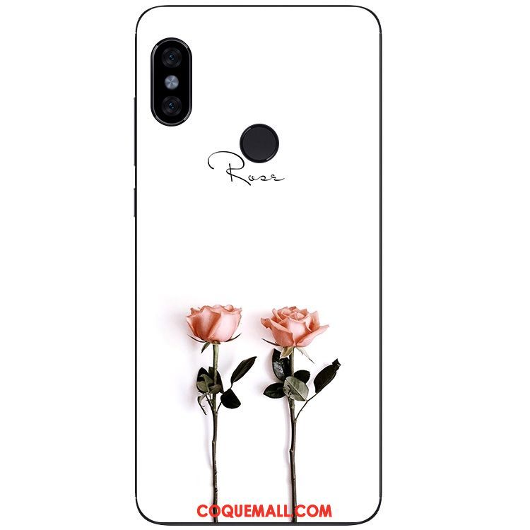 Étui Xiaomi Redmi Note 5 Silicone Téléphone Portable Fleurs, Coque Xiaomi Redmi Note 5 Noir Petit Beige