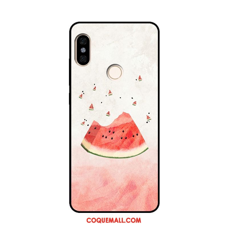 Étui Xiaomi Redmi Note 5 Téléphone Portable Silicone Art, Coque Xiaomi Redmi Note 5 Pastèque Fluide Doux Beige