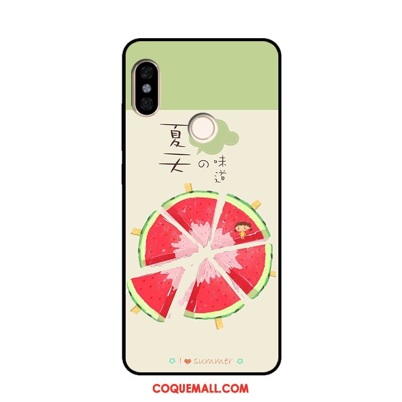 Étui Xiaomi Redmi Note 5 Téléphone Portable Silicone Art, Coque Xiaomi Redmi Note 5 Pastèque Fluide Doux Beige