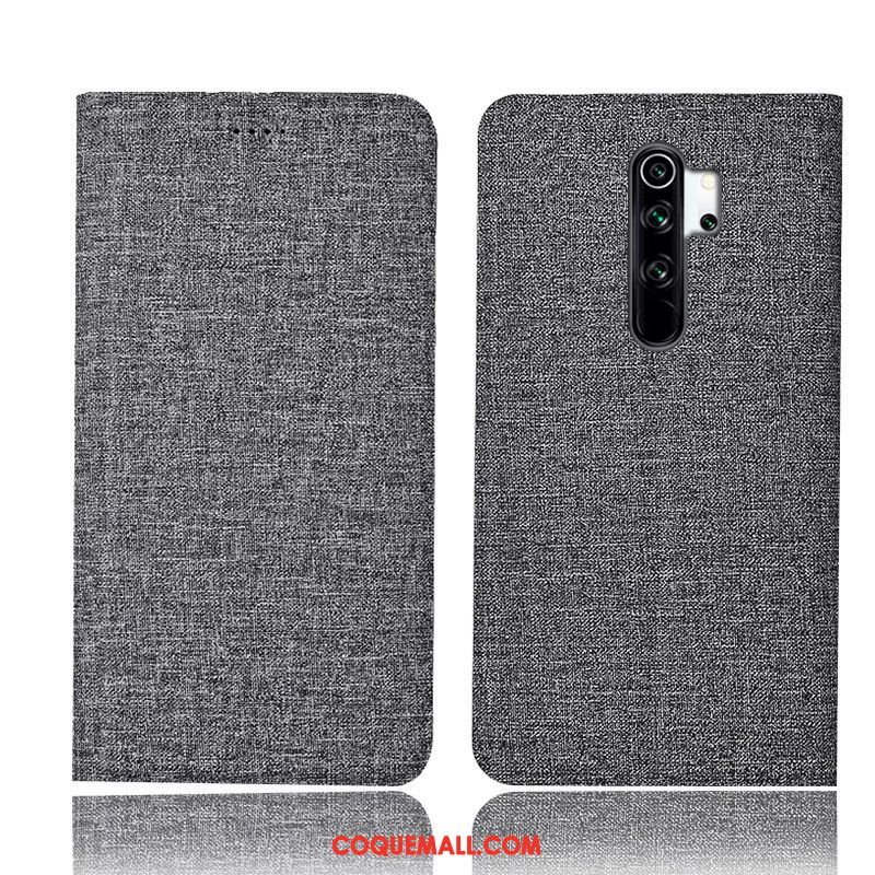 Étui Xiaomi Redmi Note 8 Pro Bleu Tout Compris Rouge, Coque Xiaomi Redmi Note 8 Pro Lin Protection Beige