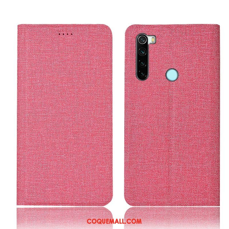 Étui Xiaomi Redmi Note 8 Pro Bleu Tout Compris Rouge, Coque Xiaomi Redmi Note 8 Pro Lin Protection Beige