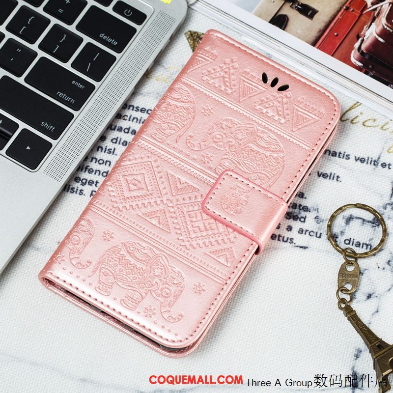 Étui Xiaomi Redmi Note 8 Pro Business Grand Rouge, Coque Xiaomi Redmi Note 8 Pro Gaufrage Téléphone Portable Beige