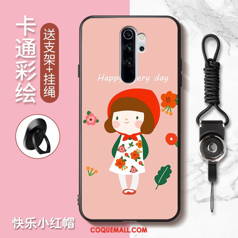 Étui Xiaomi Redmi Note 8 Pro Charmant Incassable Rouge, Coque Xiaomi Redmi Note 8 Pro Dessin Animé Téléphone Portable Orange Beige