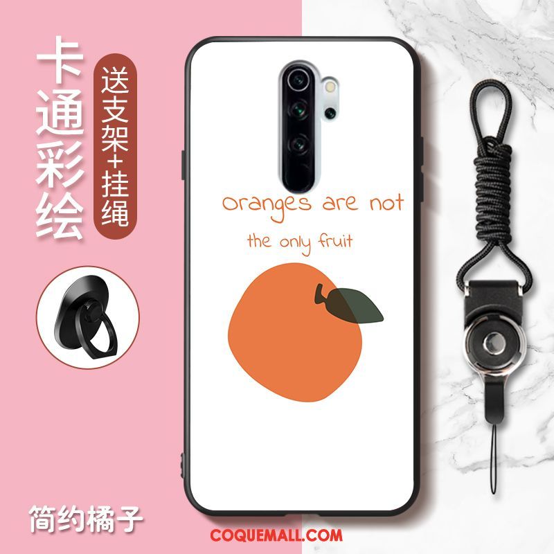 Étui Xiaomi Redmi Note 8 Pro Charmant Incassable Rouge, Coque Xiaomi Redmi Note 8 Pro Dessin Animé Téléphone Portable Orange Beige