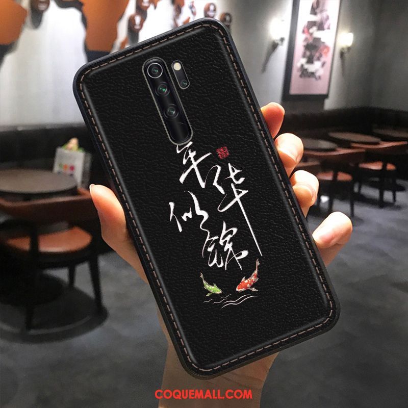 Étui Xiaomi Redmi Note 8 Pro Modèle Fleurie Gaufrage Incassable, Coque Xiaomi Redmi Note 8 Pro Rouge Protection Beige