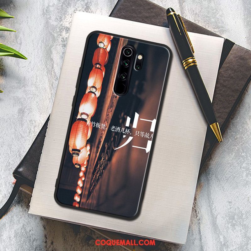 Étui Xiaomi Redmi Note 8 Pro Peinture Téléphone Portable Incassable, Coque Xiaomi Redmi Note 8 Pro Fluide Doux Créatif Beige