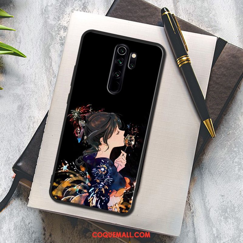 Étui Xiaomi Redmi Note 8 Pro Peinture Téléphone Portable Incassable, Coque Xiaomi Redmi Note 8 Pro Fluide Doux Créatif Beige