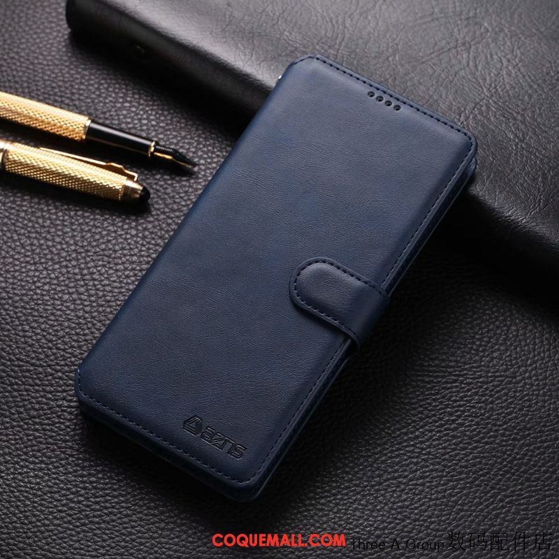 Étui Xiaomi Redmi Note 8 Pro Rouge Personnalité Business, Coque Xiaomi Redmi Note 8 Pro Téléphone Portable En Cuir Beige