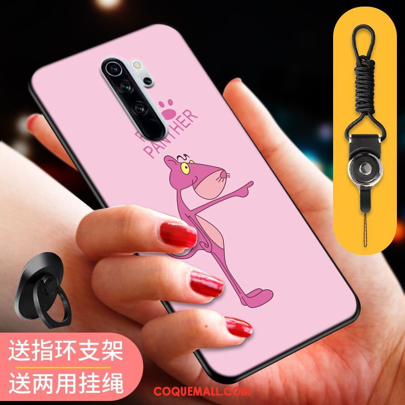 Étui Xiaomi Redmi Note 8 Pro Téléphone Portable Chat Ornements Suspendus, Coque Xiaomi Redmi Note 8 Pro Support Incassable Beige