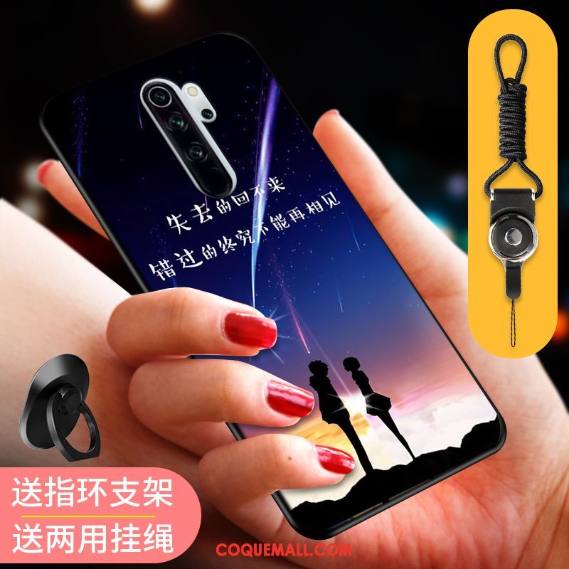 Étui Xiaomi Redmi Note 8 Pro Téléphone Portable Chat Ornements Suspendus, Coque Xiaomi Redmi Note 8 Pro Support Incassable Beige