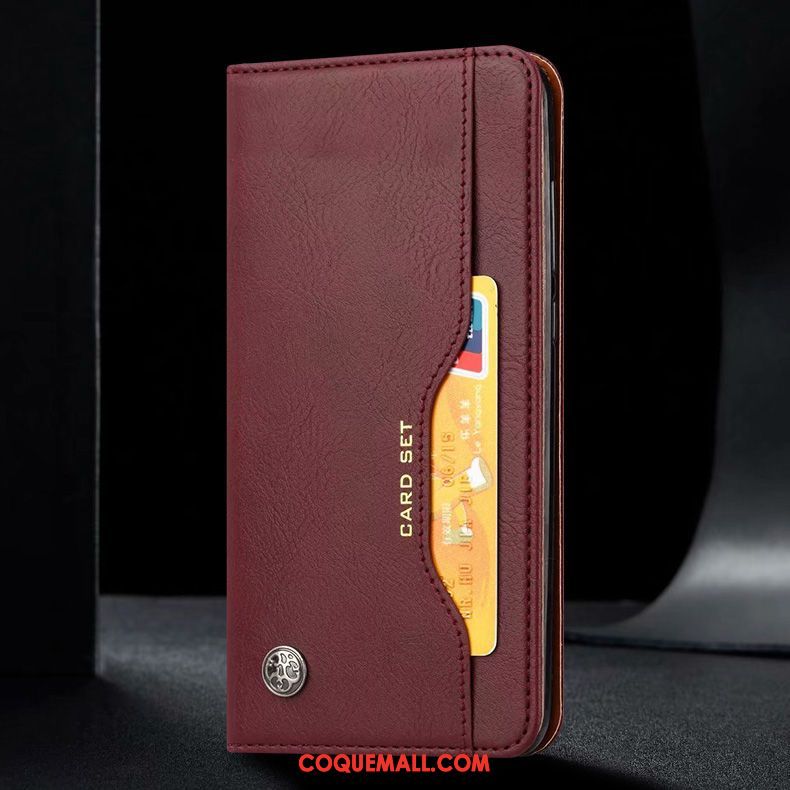 Étui Xiaomi Redmi Note 8t Carte Téléphone Portable En Cuir, Coque Xiaomi Redmi Note 8t Business Petit Braun Beige