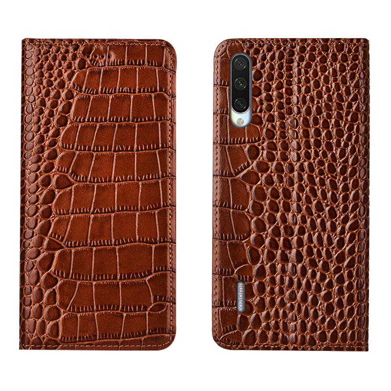 Étui Xiaomi Redmi Note 8t Crocodile Protection Téléphone Portable, Coque Xiaomi Redmi Note 8t En Cuir Incassable Beige